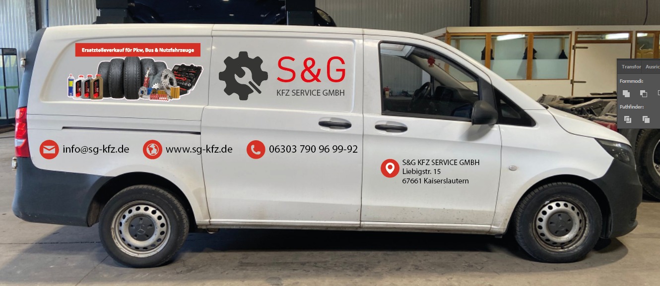 Fahrzeugbeschriftung · S&G KFZ Service – Heck
